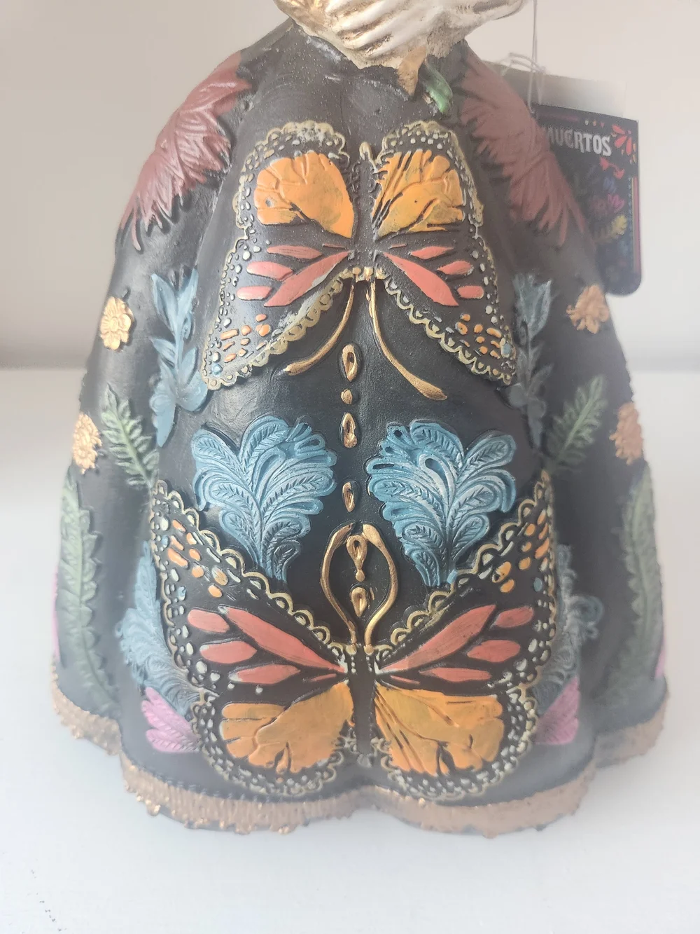 Day of the Dead Black Butterfly Dress Figurine - Decorative Women’s Accessory